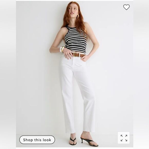 J. Crew '90s classic straight-fit jean in white wash* - Picture 2 of 8